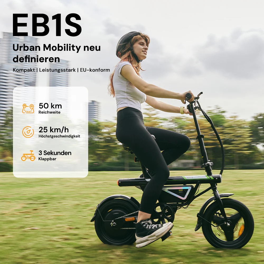 EB1S Klappbares City E-Bike mit App Steuerung - Image 3