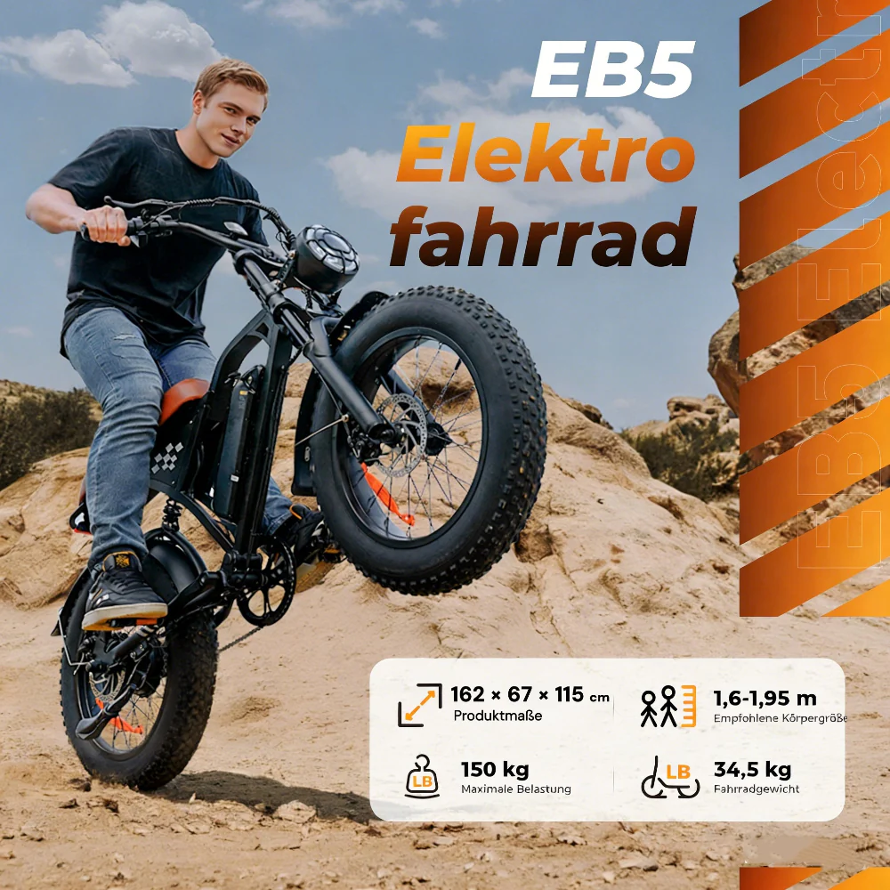 EB5 20″ Fat Tire E-Mountainbike - Image 9
