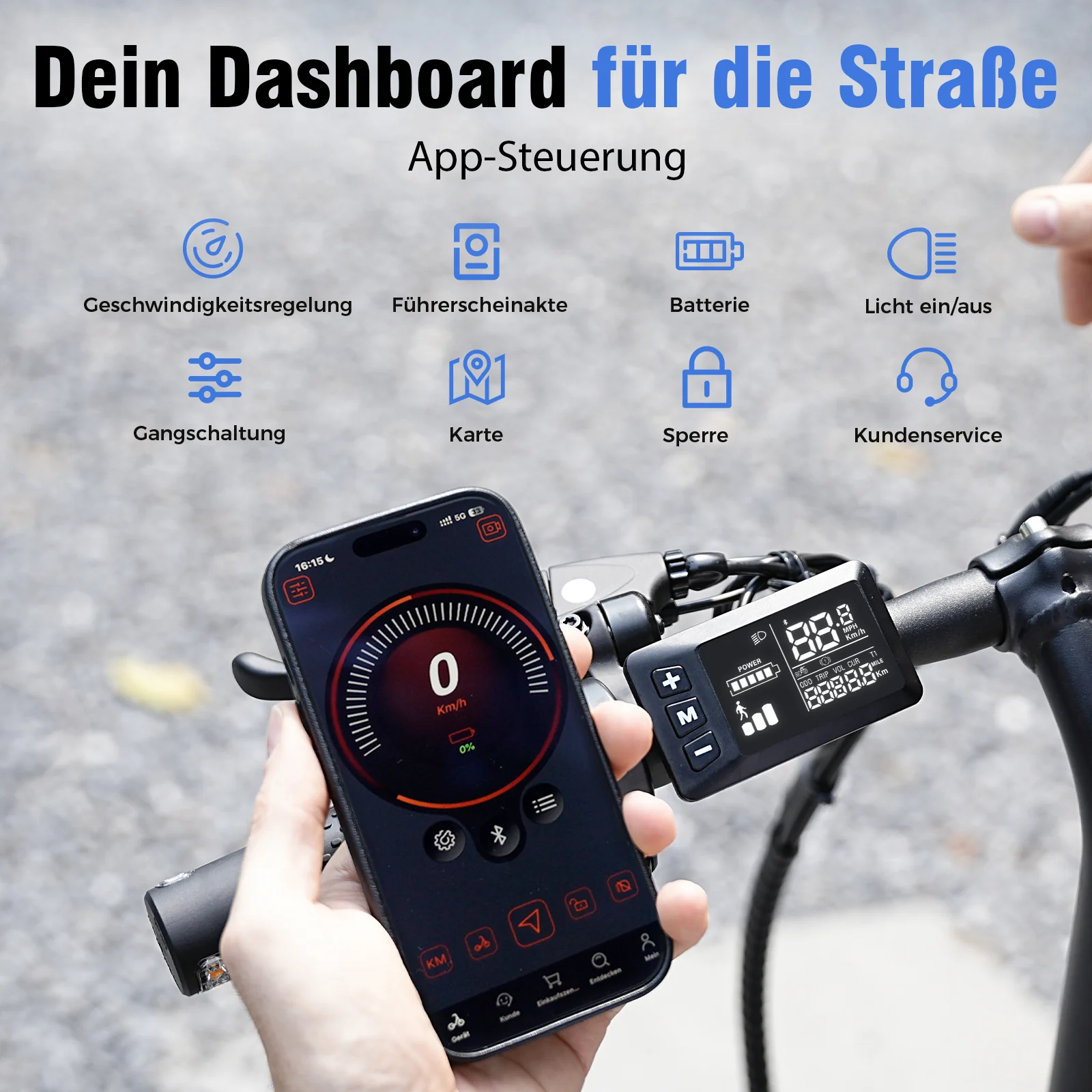iScooter F7 High-Performance E-Scooter mit 16" Offroad-Reifen für Erwachsene - Image 10