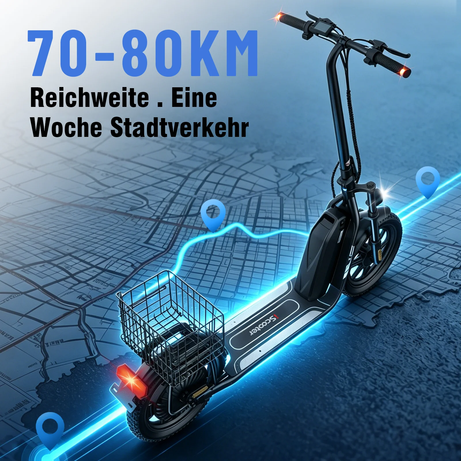 iScooter F7 High-Performance E-Scooter mit 16" Offroad-Reifen für Erwachsene - Image 5