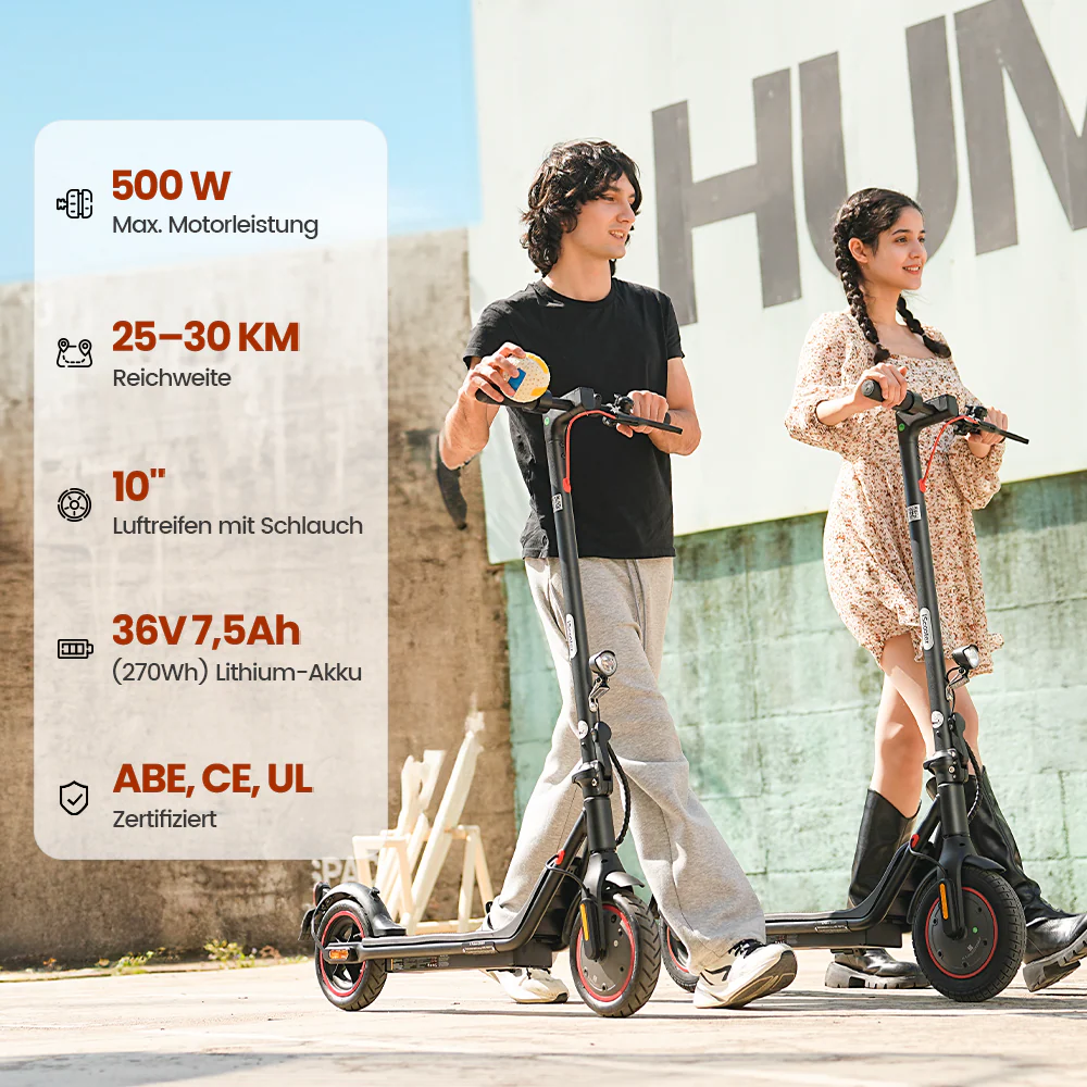 iScooter i9M 500W 10 Zoll E-Scooter für Pendler mit Straßenzulassung - Image 3