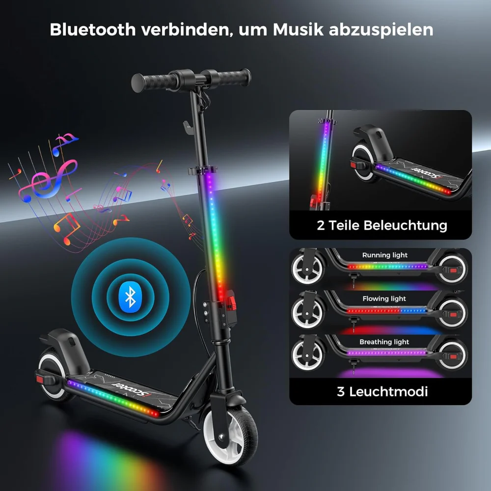 iScooter iK3Max Kinder E-Scooter 6″ mit LED & 3 Geschwindigkeiten - Image 10