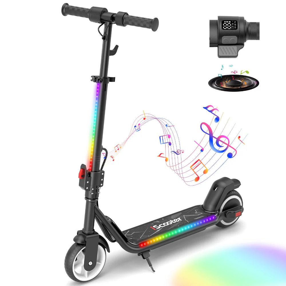iScooter iK3Max Kinder E-Scooter 6″ mit LED & 3 Geschwindigkeiten - Image 4