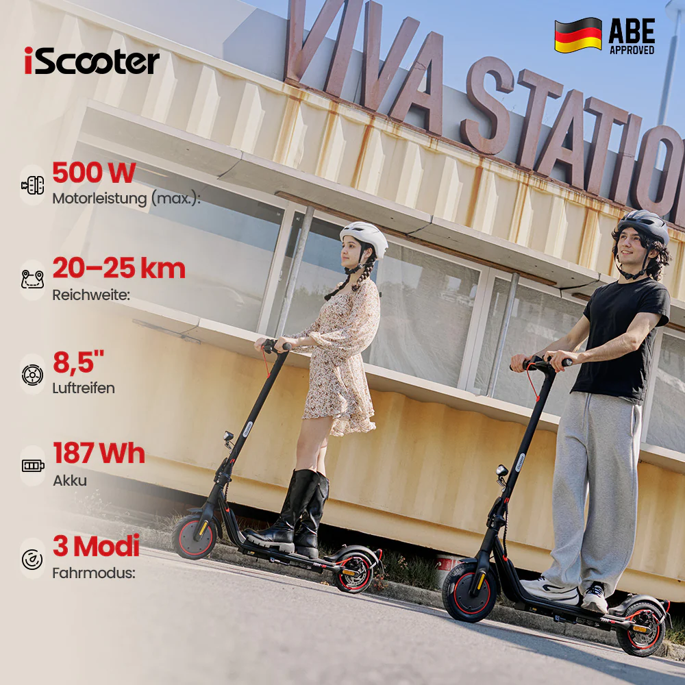 iScooter i8M / i9M City Pendler E-Scooter (ABE eKFV) - Image 5
