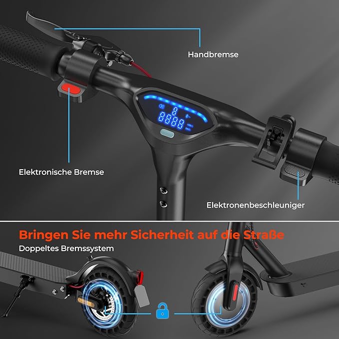 iScooter 500W 10" E9TMax E-Scooter Mit Straßenzulassung (ABE,eKFV) - Image 7