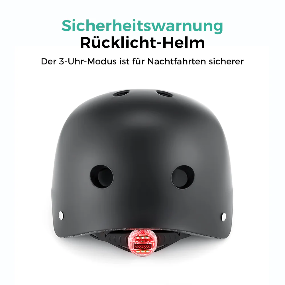 iScooter Helm mit mattierter PC-Schale und LED-Rücklicht - Image 3