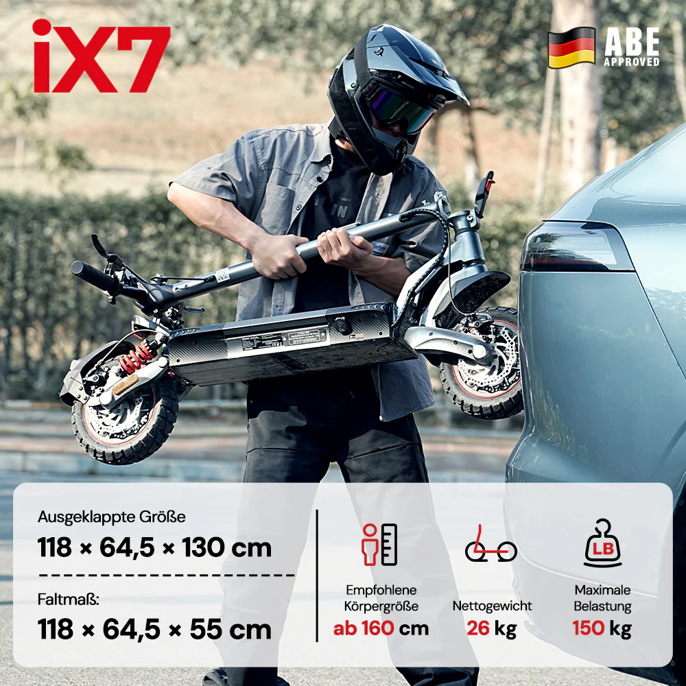 iScooter iX7 Offroad E-Scooter mit Straßenzulassung - Image 4