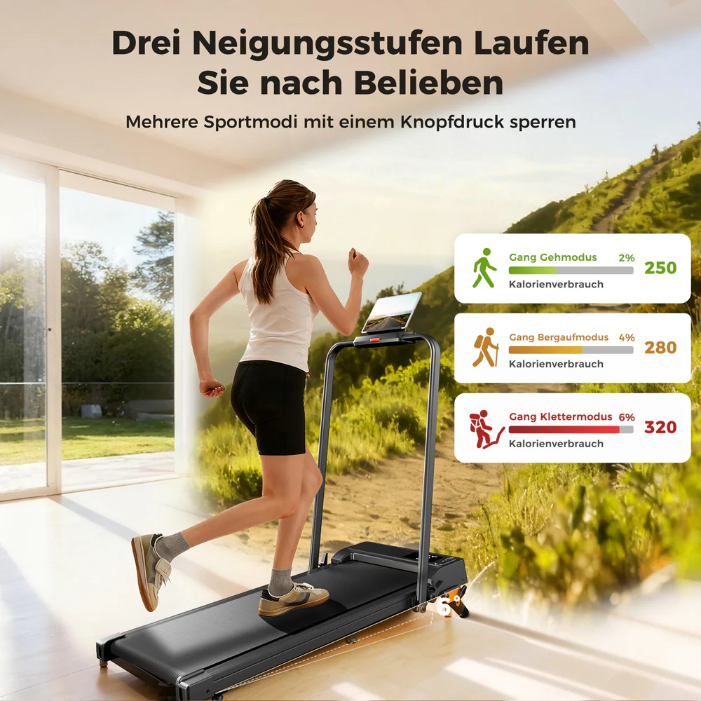 JT52 2-in-1 Laufband mit Steigung - Image 4