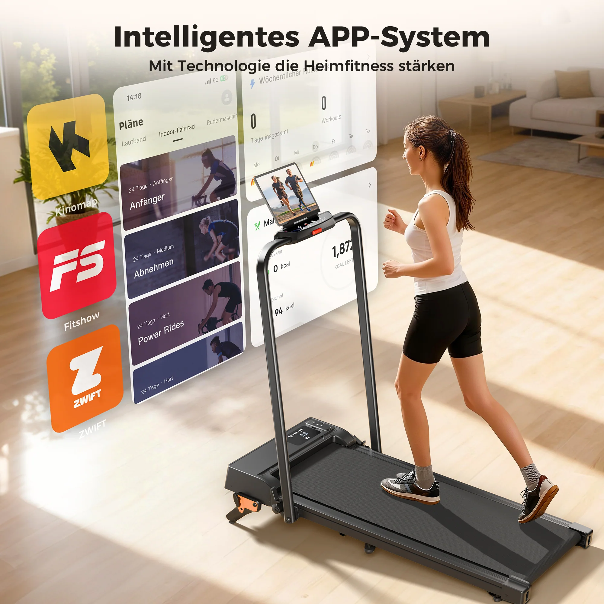 JT52 2-in-1 Laufband mit Steigung - Image 6