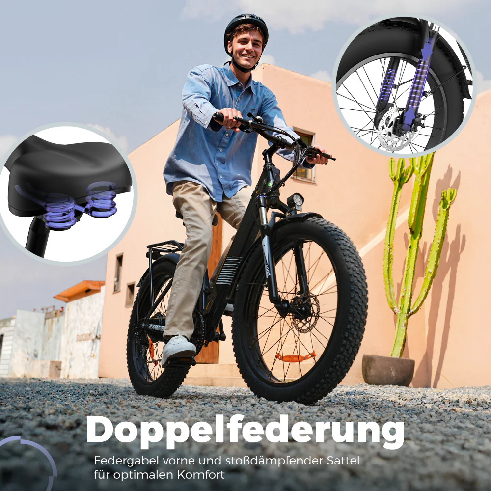 M60 Fat Tire Trekking E-Bike - Image 9