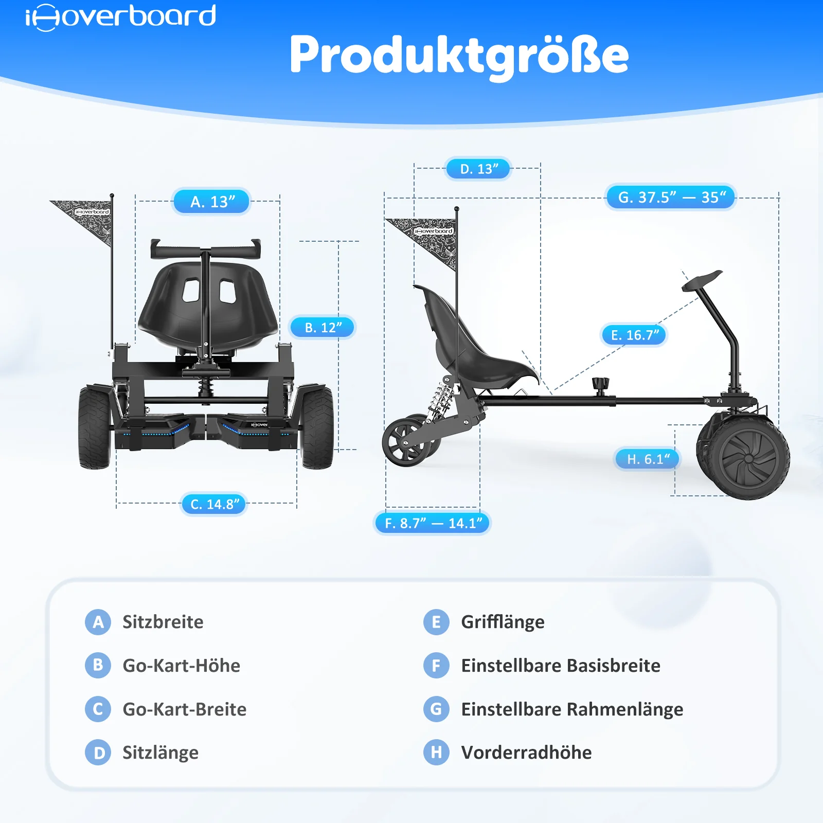 Q6 Hoverboard Sitz(NICHT kompatibel mit H1 Hoverboard) - Image 5