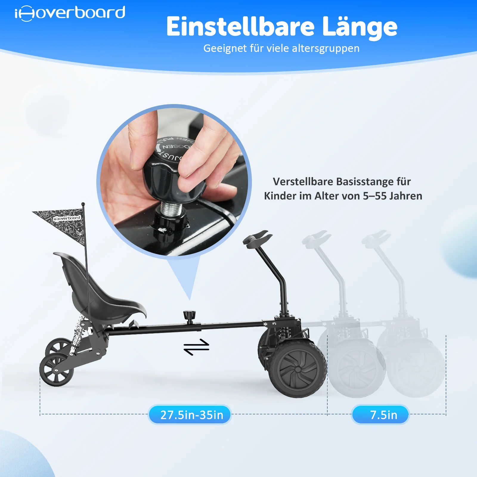 Q6 Hoverboard Sitz(NICHT kompatibel mit H1 Hoverboard) - Image 6